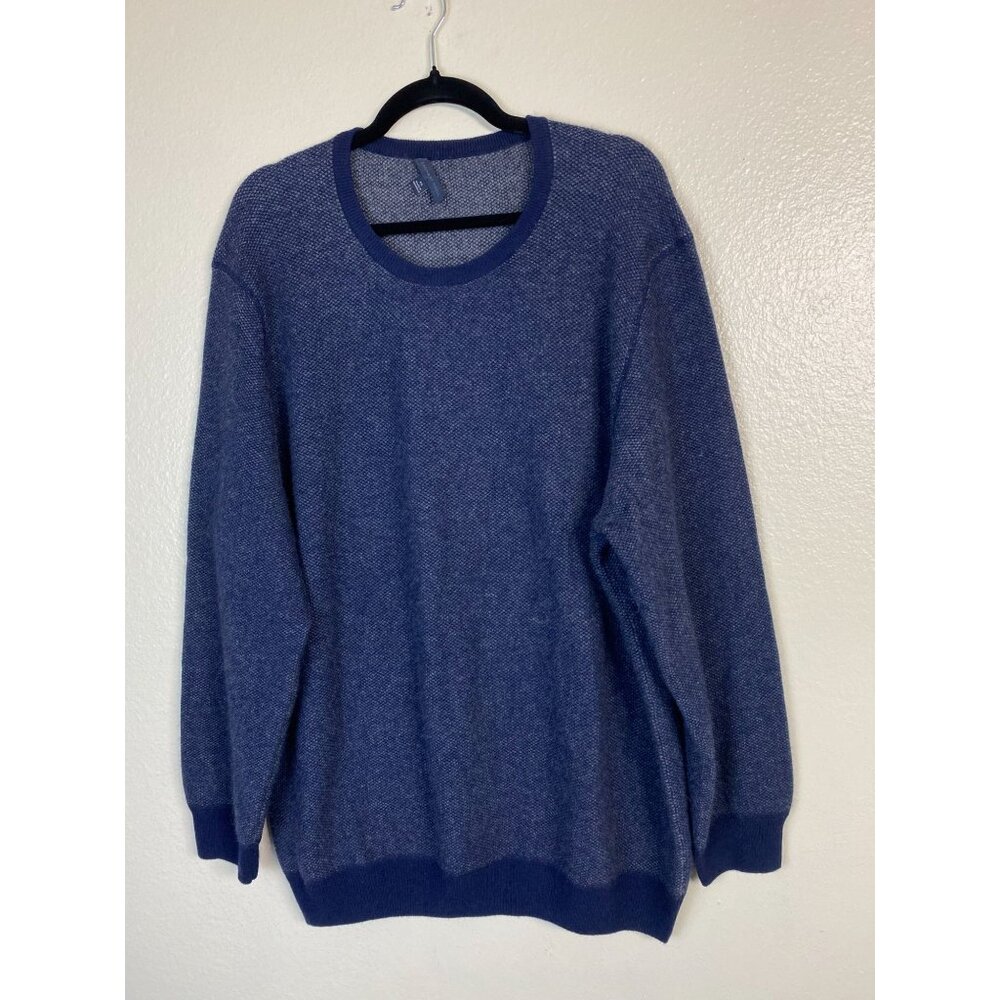 Zachary Prell Mens Cashmere Wool Sweater Textured Knit Long Sleeve Size XXL